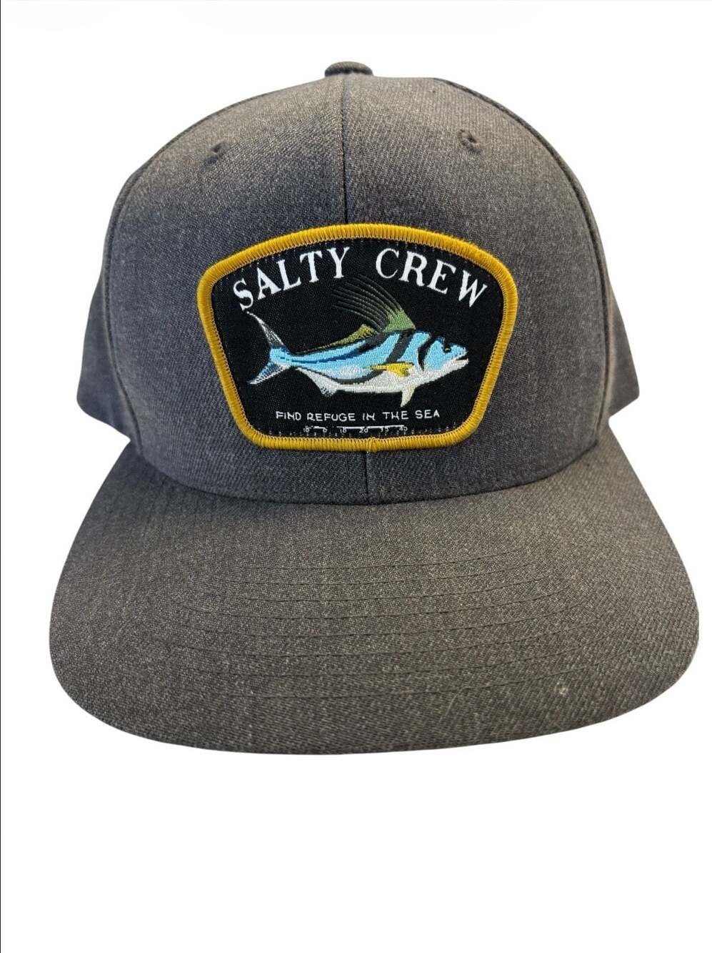 Salty Crew Find Refuge In The Sea Snapback Hat Gray
